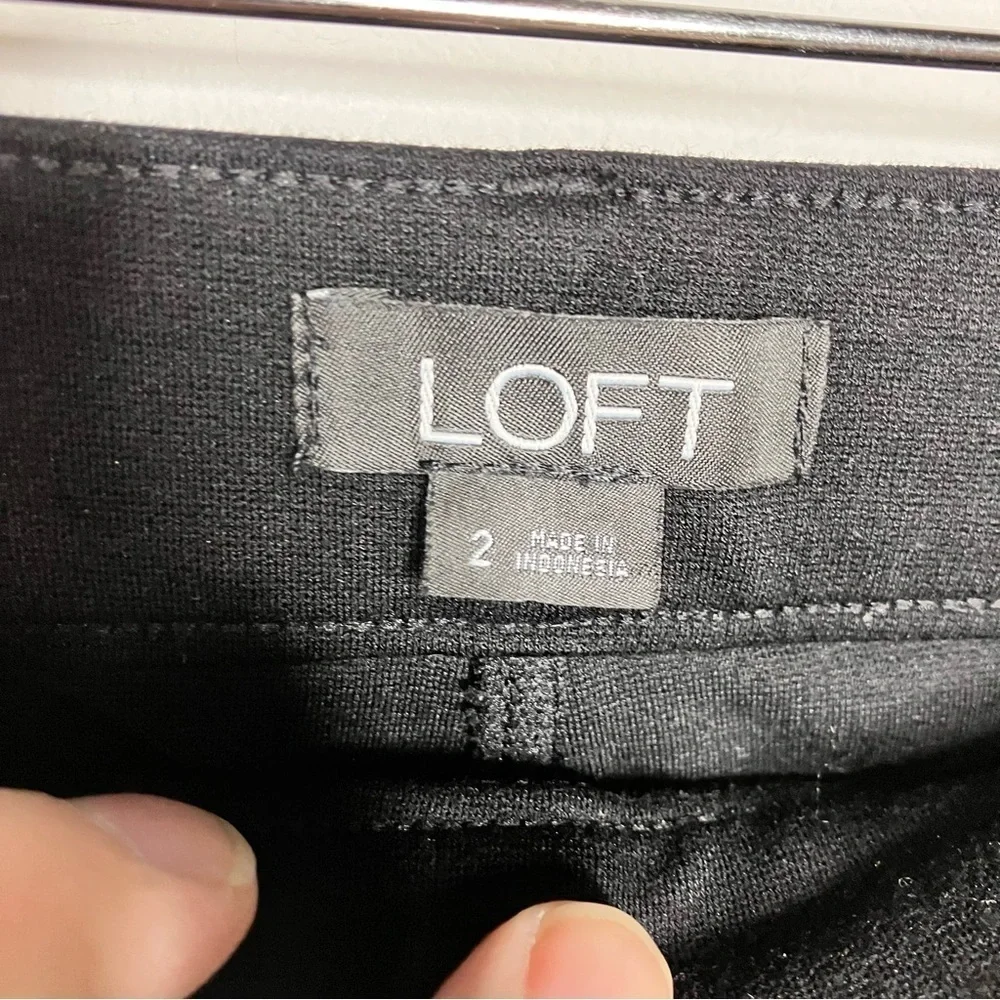 Loft black dressy soft pants size 2‎